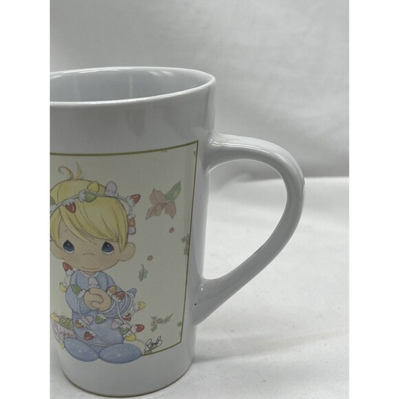 Precious Moments 2007 Christmas Wreath Holiday Lights Coffee Mug 16oz Sherwood - Picture 3 of 13
